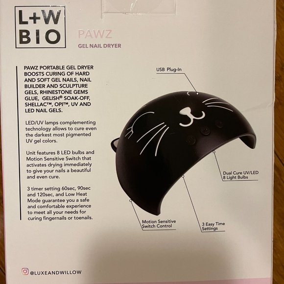 L+W BIO PAWZ Gel Nail Dryer new in box Black Cat - Picture 2 of 3